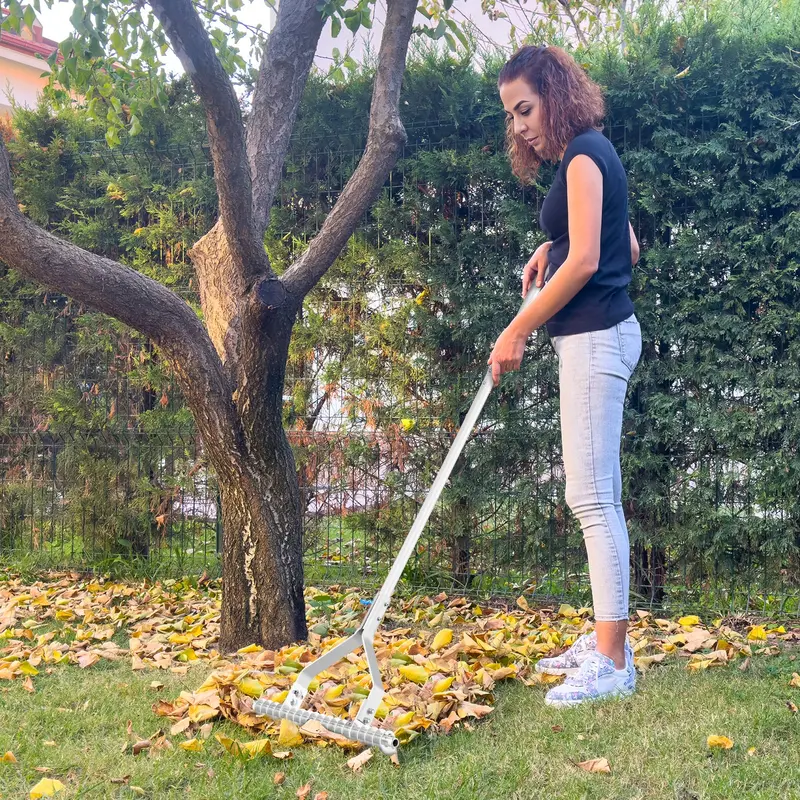 178 Cm Garden Thatch Rake – Ergonomic Long Handle & 19 Curved Tines 1