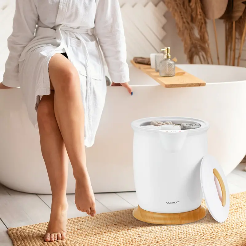 20L Barrel-Style Towel Warmer With Large Capacity – White 1