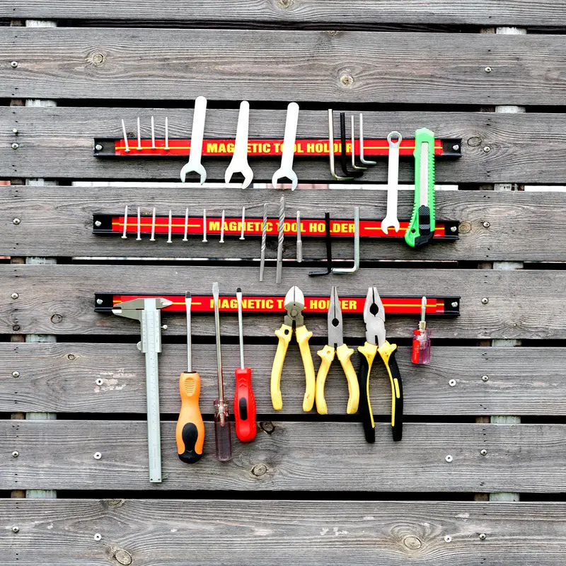 3-Piece Magnetic Tool Bar Set – 18-Inch Knife And Tool Holder With Strong Industrial Magnets 1