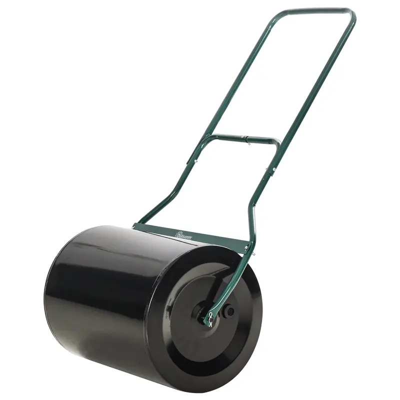 50 Cm Fillable Steel Lawn Roller For Seeding, Leveling & Turf Maintenance – Outsunny 1