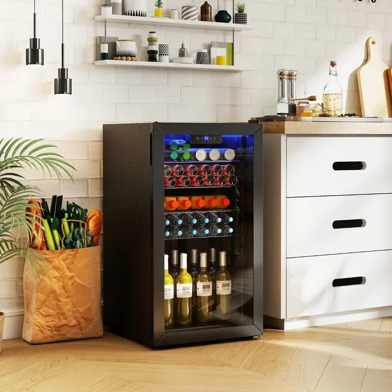 78-Liter Mini Beverage Refrigerator – Compact Black Cooler For Drinks And Snacks 1