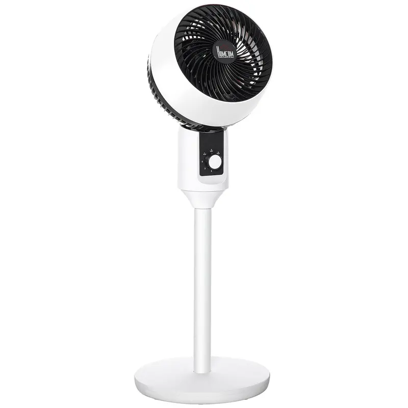 9-Inch Dual-Tone Air Circulator Fan – 3-Speed, 70° Oscillation, Portable Handle – White/Black 1