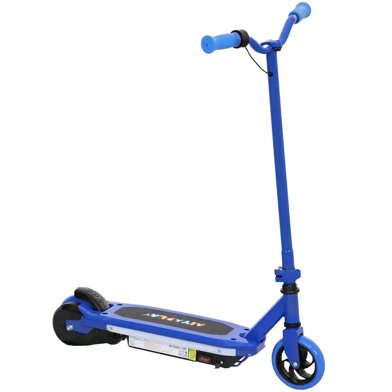 Aiyaplay Blue Electric Scooter For Children – Age 6–14, Rgb Led Lights & Safe Acceleration 1