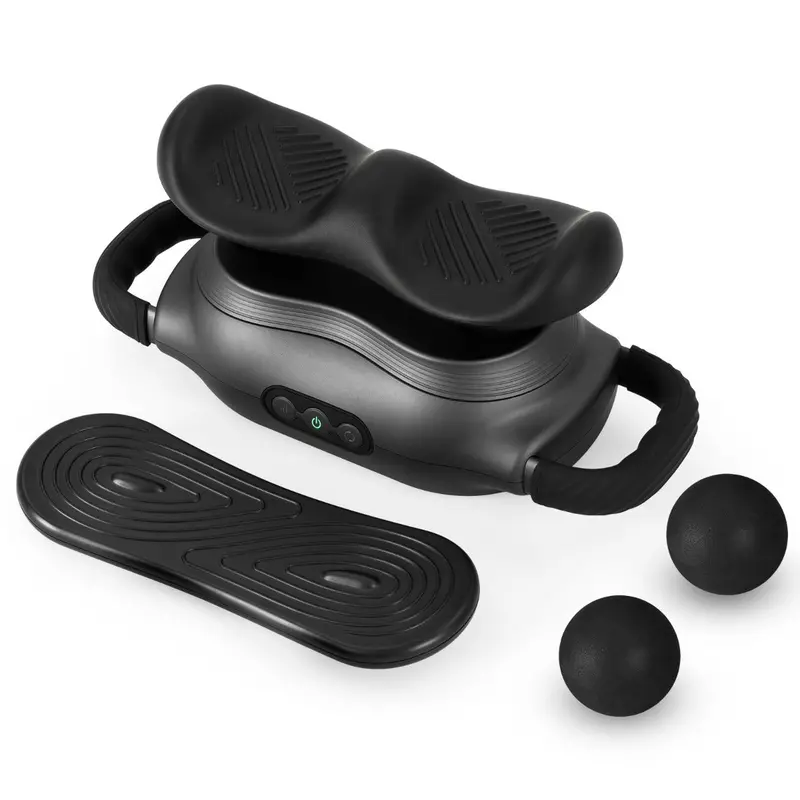 Black Deep-Tissue Massage Gun With Three Interchangeable Attachments For Targeted Relief 1