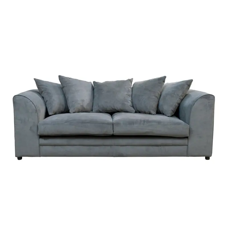 Casper Grey And Beige 3-Seater Fabric Sofa 1