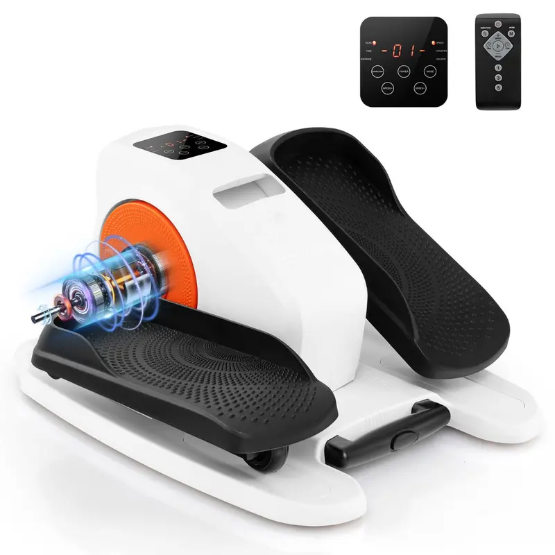 Compact Under-Desk Elliptical Trainer With Digital Display And Wireless Remote (White) 1