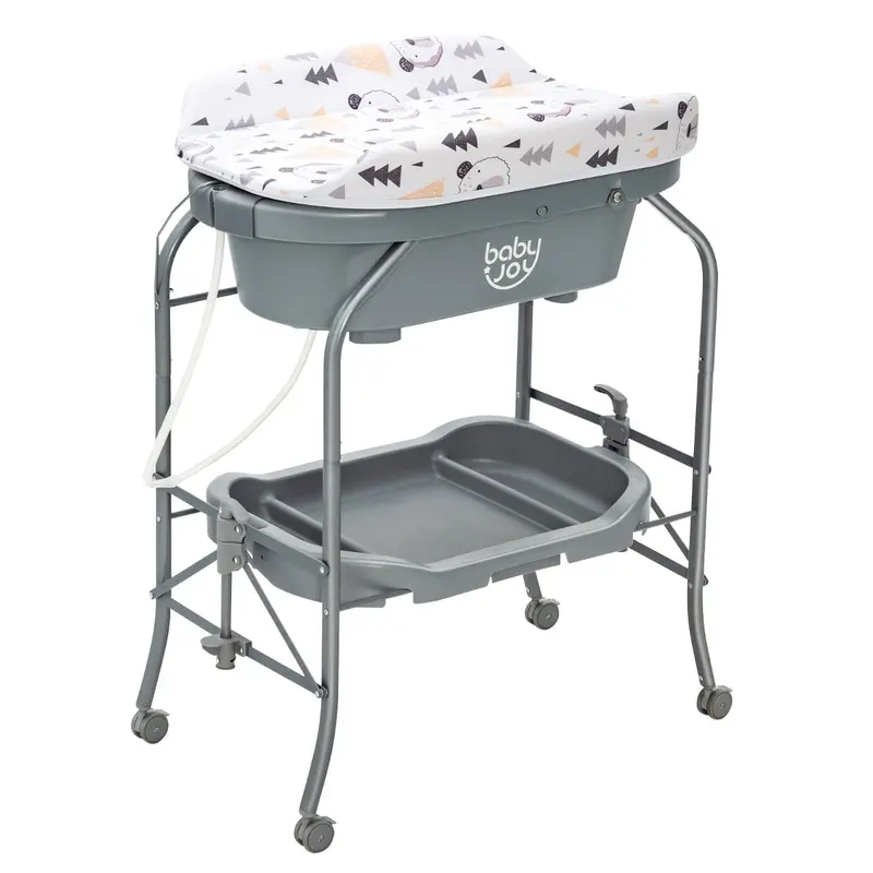 Dual-Function Baby Changing Table With Integrated Bathtub 1