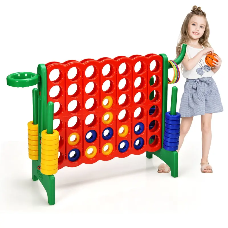 Giant Connect Four Game – Large Format Board With 42 Discs, Green Color Scheme 1