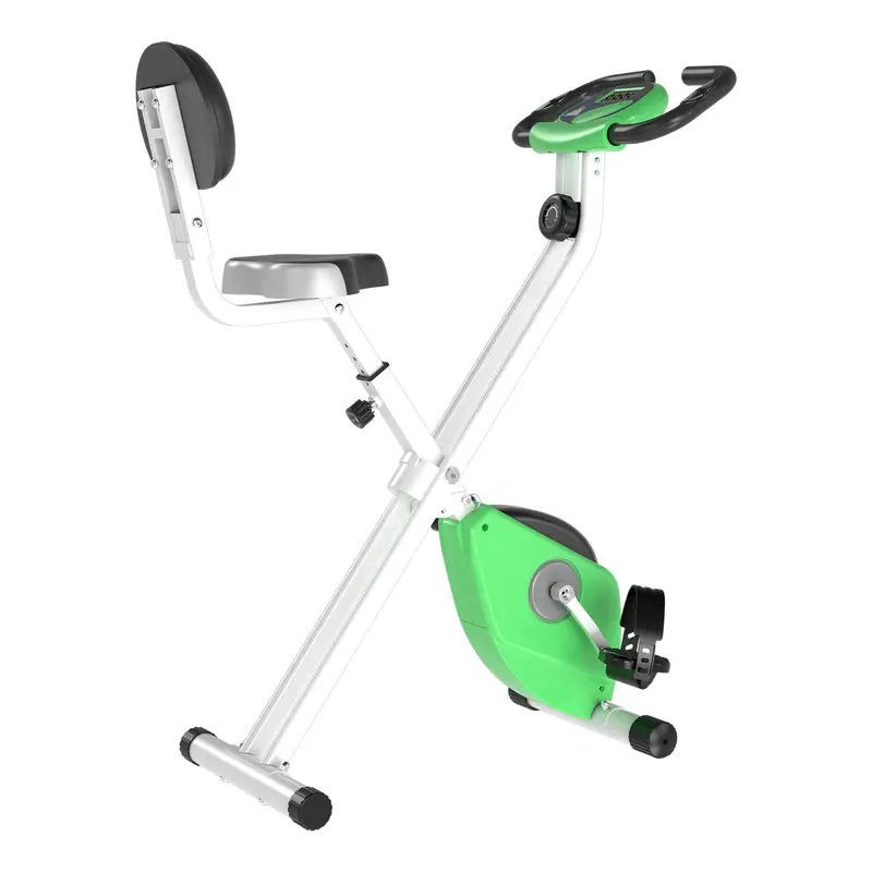 Green Indoor Magnetic Exercise Bike By Homcom – 8 Resistance Levels & Lcd Display 1