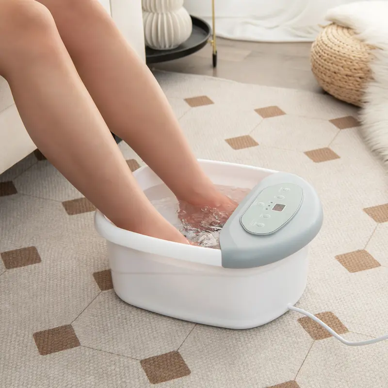 Grey Foot Spa Massager Equipped With Removable Pedicure Stone 1