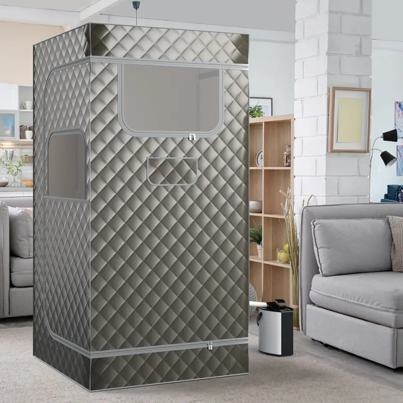 Grey Portable Home Steam Sauna – 3L Steam Generator Included 1