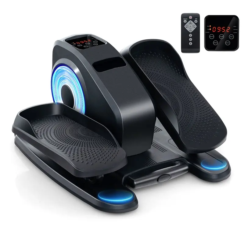 Grey Under-Desk Elliptical Machine With Lcd Display And Wireless Remote 1