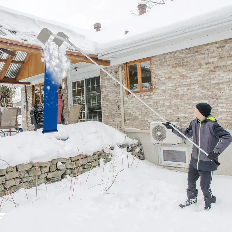 Heavy-Duty Aluminum Roof Rake – Telescopic 624 Cm Snow Remover With Reinforced Head 1