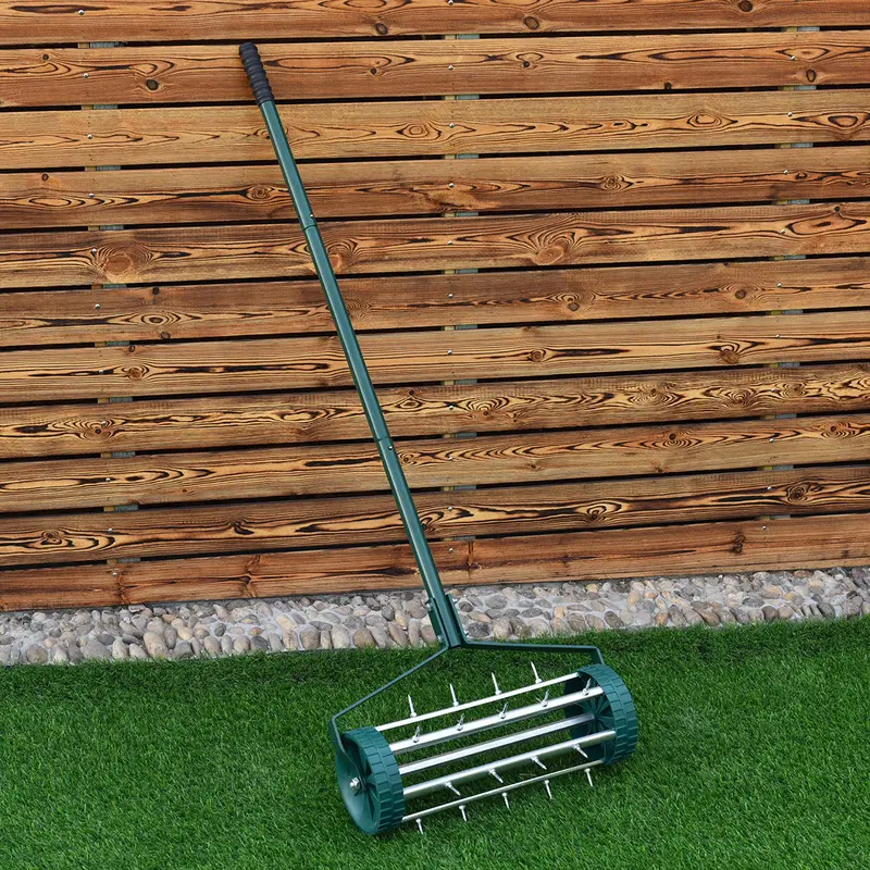 Heavy-Duty Rolling Lawn Aerator For Garden Soil Aeration And Root Health 1