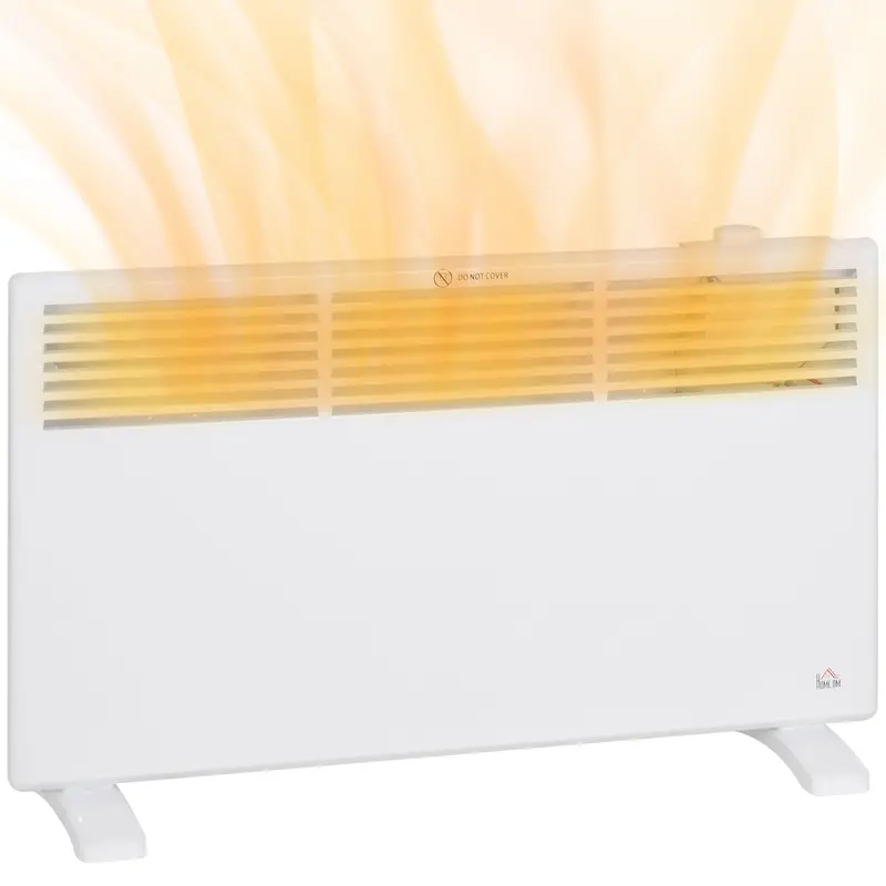 Homcom 1500W White Convector Heater – Compact, Quiet Electric Heater For Bedrooms & Small Rooms 1