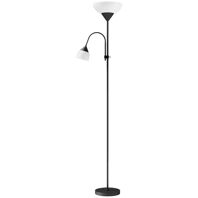 Homcom 180 Cm Modern Led Standing Lamp – Dual-Function Uplighter With Bendable Neck, Matte Black Finish 1
