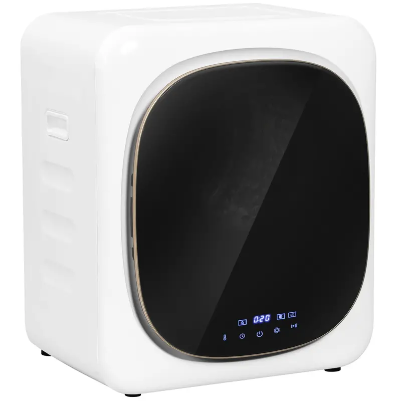 Homcom 2.5 Kg Uv-Sterilising Compact Tumble Dryer – Hygienic Drying In White 1