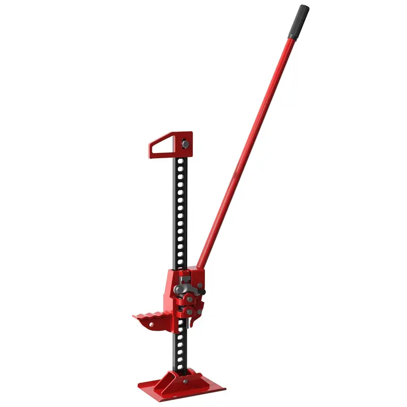 Homcom 3-Ton Farm Jack – Heavy-Duty 48" High-Lift Hydraulic Jack For Tractors, Trucks & Agricultural Use – Red 1