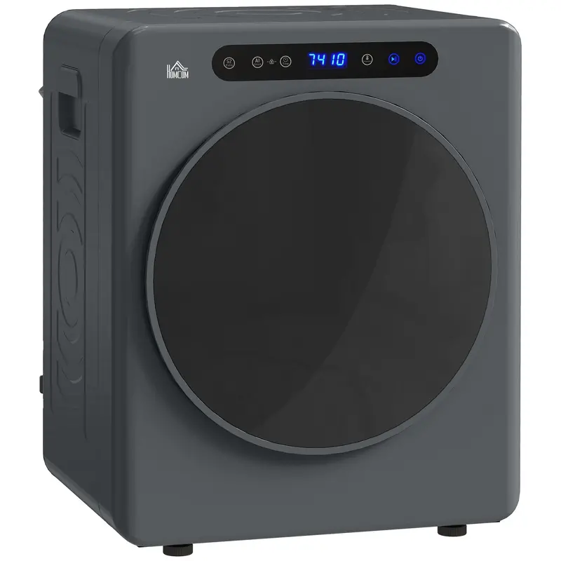 Homcom 4 Kg Compact Heat Pump Dryer – Quiet, Efficient 40–60°C Operation In Grey Finish 1