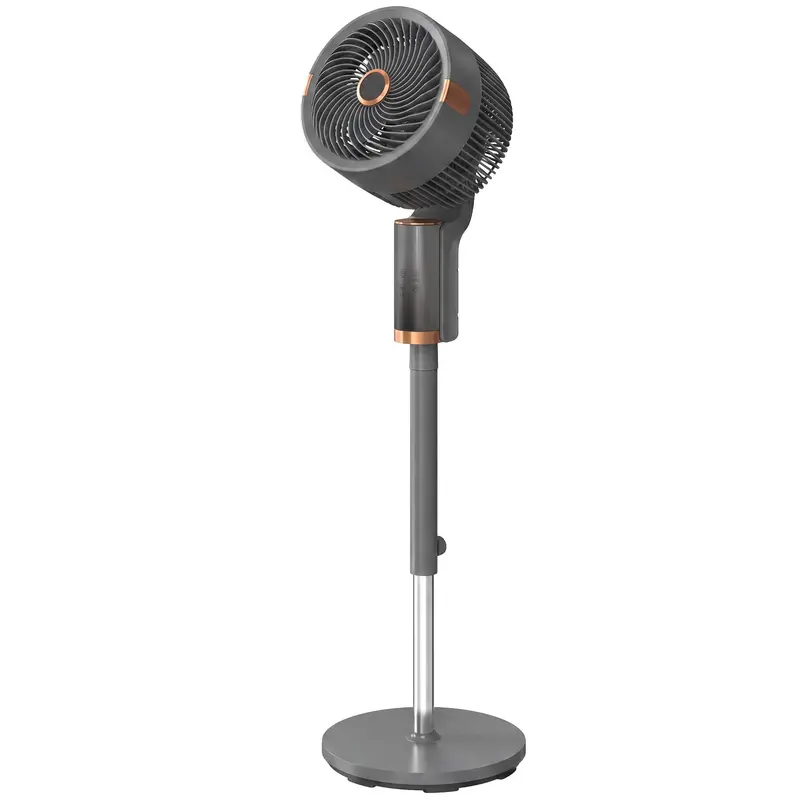 Homcom 44" Low-Noise Bedroom Fan – 20 Db, 8-Speed, 90° Oscillating Pedestal Fan – Grey 1