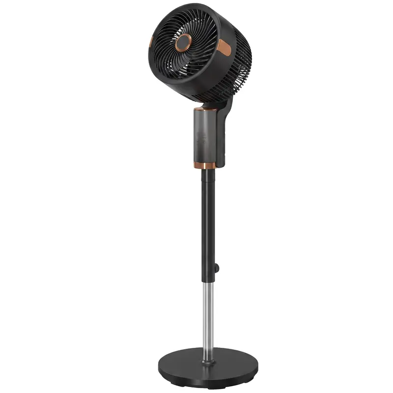 Homcom 44" Silent Standing Fan For Bedrooms – 20 Db, 8-Speed, 90° Oscillation, Led Display – Black 1