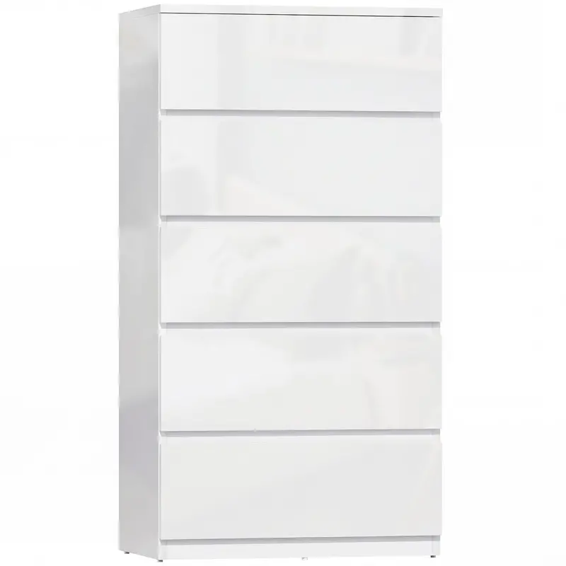 Homcom 5-Drawer Modern Chest Of Drawers – Compact Bedroom Dresser With Clean Lines And Ample Storage 1