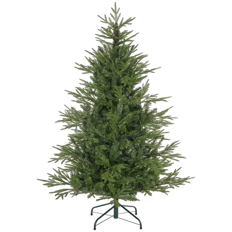 Homcom 5-Foot Full-Bodied Artificial Christmas Tree – Bushy Green Design With Realistic Branches 1