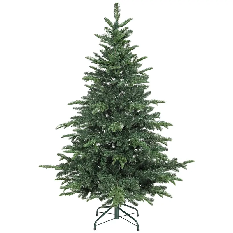 Homcom 5-Foot Realistic Artificial Christmas Tree – Quick-Assembly Holiday Centerpiece 1