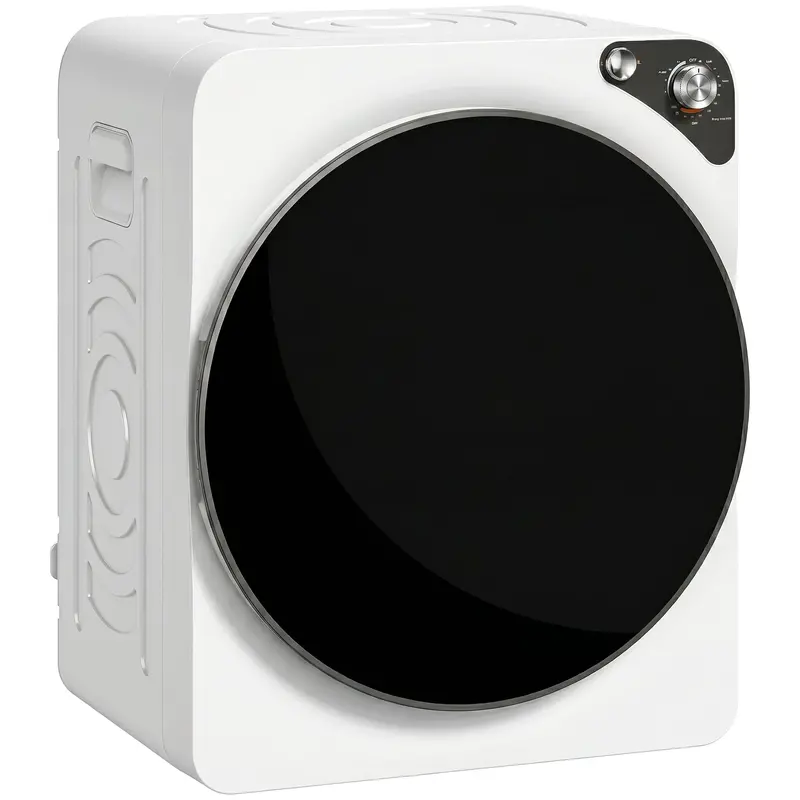 Homcom 5 Kg Vented Tumble Dryer: 1000W Compact Unit With 5 Programs & Stainless Drum – White 1