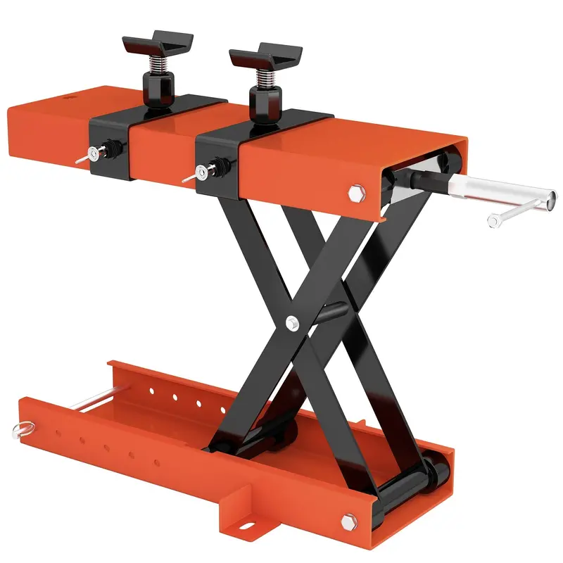 Homcom 500 Kg Motorcycle Scissor Lift Jack – Heavy-Duty Foldable Bike Hoist With Safety Pin & Large 45X15 Cm Platform 1