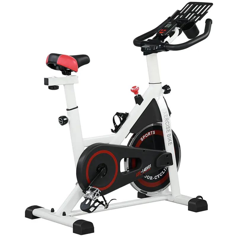 Homcom 8Kg Flywheel Exercise Bike – Adjustable Indoor Cycling Machine With Ergonomic Seat & Resistance Control 1