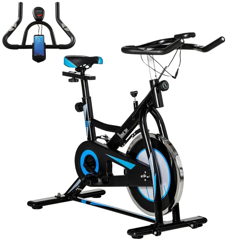 Homcom 8Kg Flywheel Stationary Exercise Bike With 8-Level Resistance, Lcd Monitor, And Phone Holder – Black 1