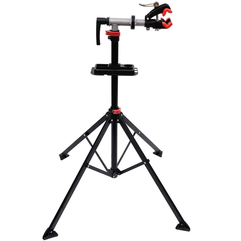 Homcom Adjustable Bike Repair Stand – Folding Cycle Maintenance Rack With Tool Tray 1