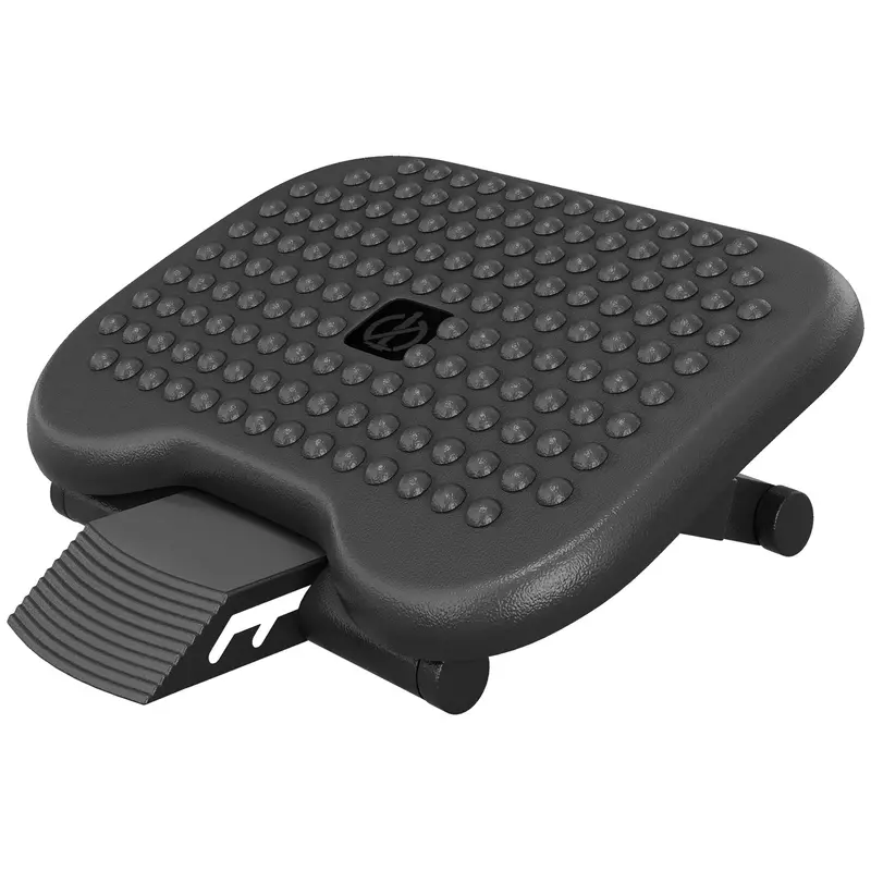 Homcom Adjustable Height & Angle Footrest – Ergonomic Office Foot Platform (Black) 1