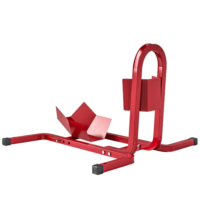 Homcom Adjustable Motorcycle Front Wheel Chock – Steel Tire Support Stand For 17", 19", And 21" Wheels 1