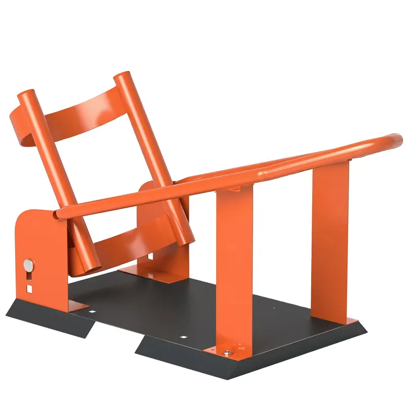 Homcom Heavy-Duty Motorcycle Front Wheel Chock – 816.5 Kg Capacity With 3-Position Height Adjustment – Orange 1