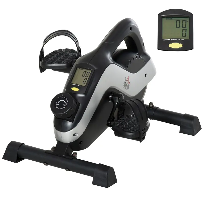 Homcom Portable Pedal Exerciser – Magnetic Resistance Mini Cycle Bike With 8-Level Intensity & Lcd Monitor For Seated Workouts 1