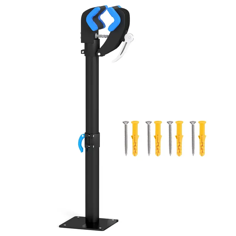 Homcom Professional Bike Repair Stand – Adjustable Clamp Mechanism, Heavy-Duty Black Frame 1