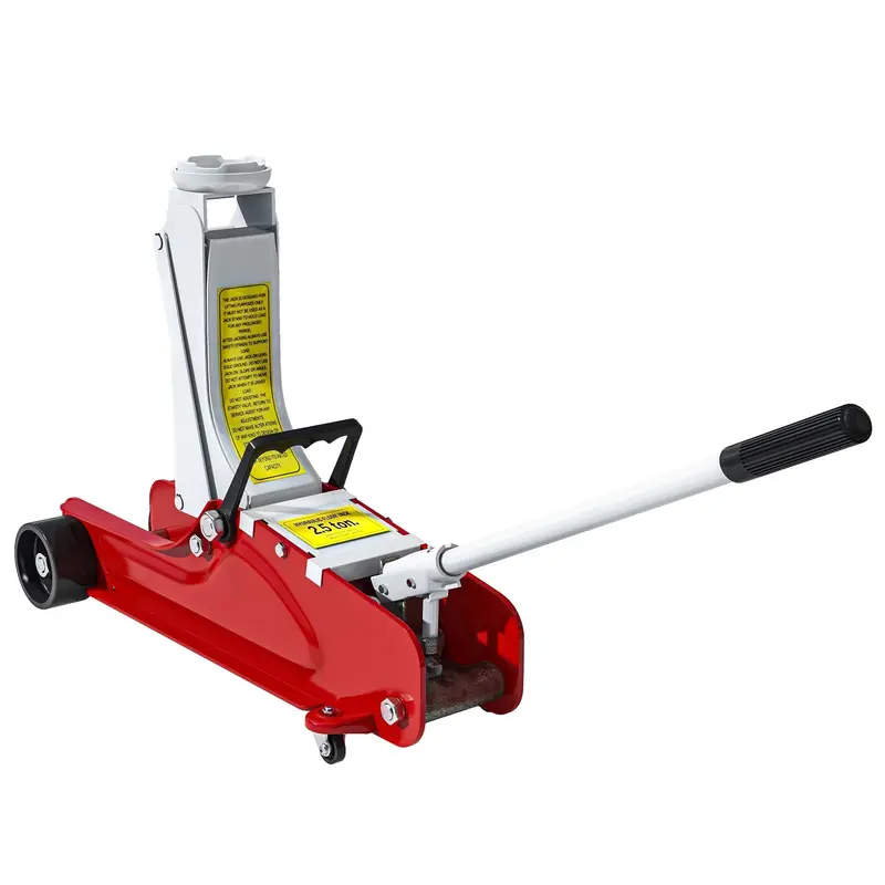 Homcom Red 2.5-Ton Hydraulic Floor Jack – Low-Profile Racing Jack (8–38 Cm Lift) 1