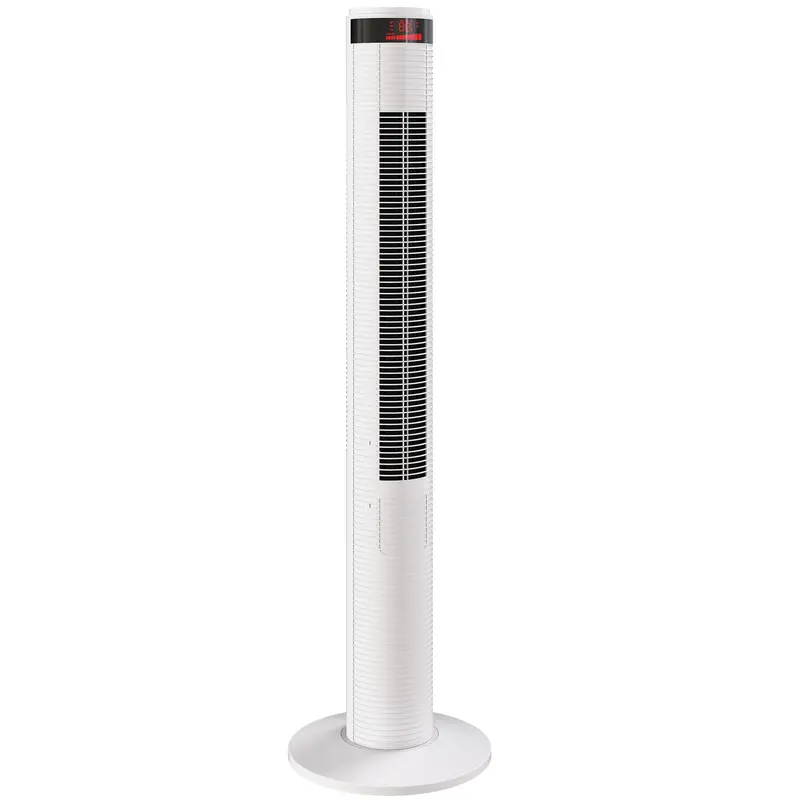 Homcom Remote-Controlled Oscillating Tower Fan – 3-Speed Cooling With Quiet Operation (White) 1
