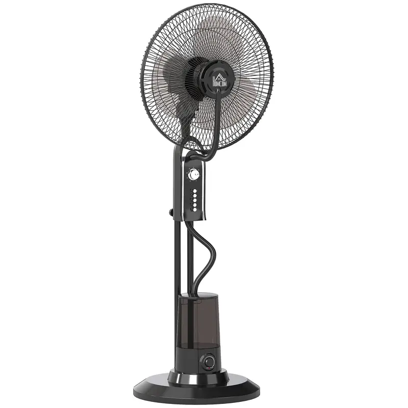 Homcom Smart Mist Pedestal Fan – 120 Cm Remote-Controlled Tower Fan With 3.2L Reservoir & Variable Mist Output 1