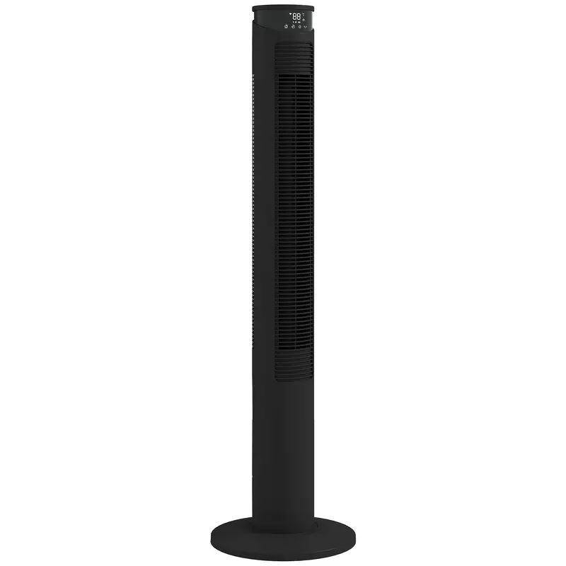Homcom Smart Wifi Tower Fan – 116 Cm Standing Floor Fan With Remote Control, Black 1