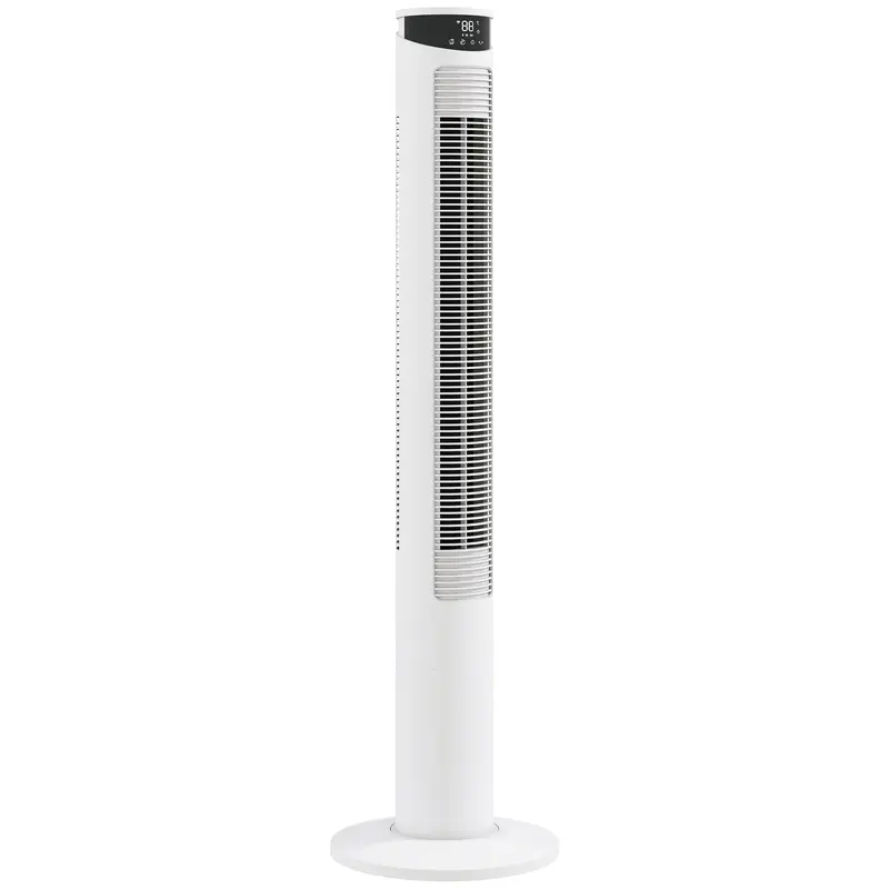 Homcom Smart Wifi Tower Fan – 116 Cm Standing Floor Fan With Remote Control, White 1