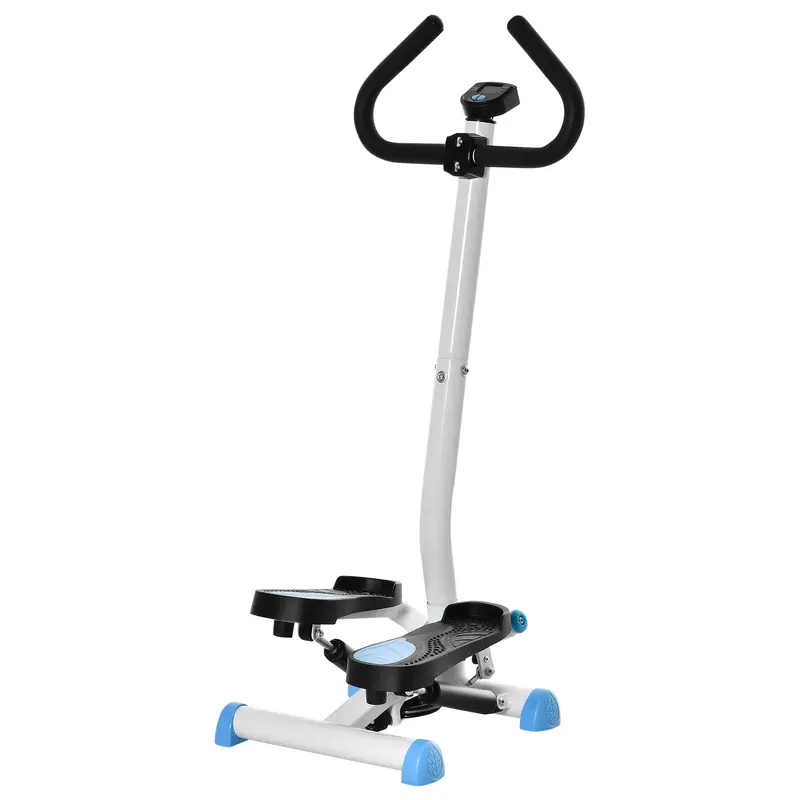 Homcom Twister Stepper Machine – Compact Cardio Trainer With Variable Resistance & Lcd Display, Blue 1