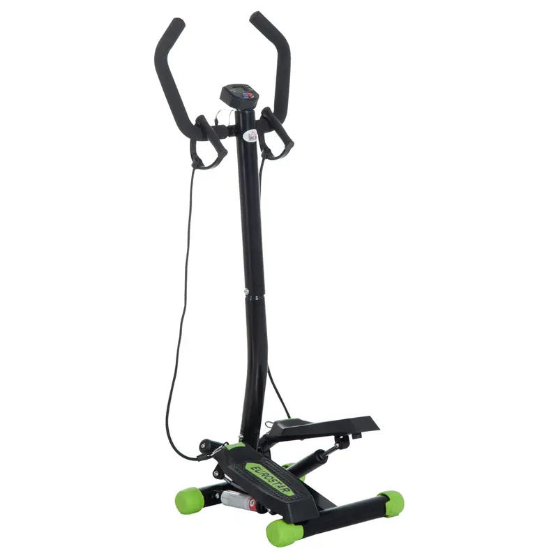 Homcom Twister Stepper With Resistance Bands & Lcd Display – Compact Home Exercise Stepper For Cardio Workouts 1