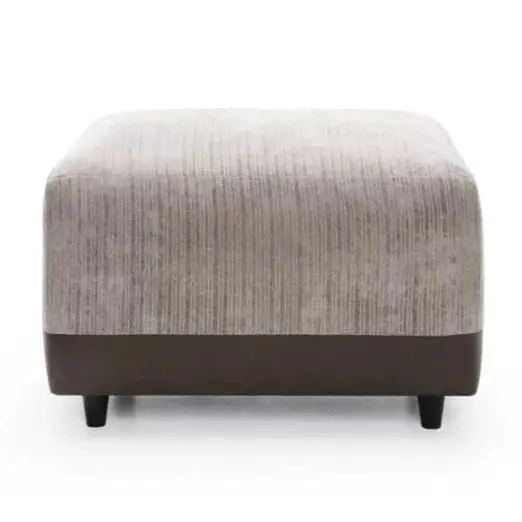 Linacre Matching Footstool – Brown & Beige Fabric Design 1