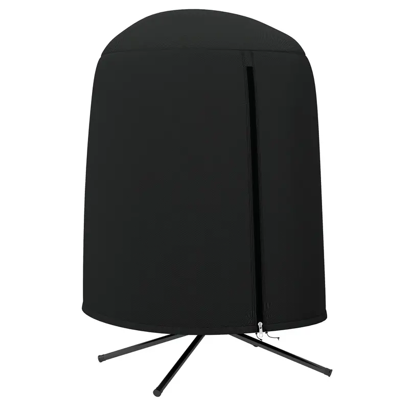 Outsunny 190Cm X 128Cm Hanging Egg Chair Cover – Weather-Resistant Black Fabric 1