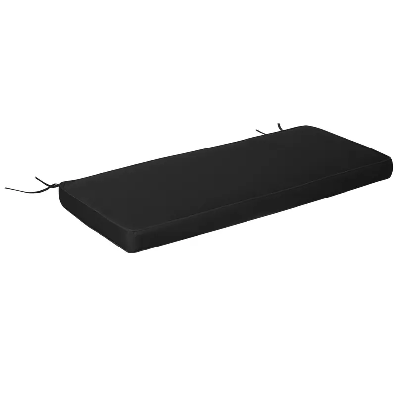 Outsunny 2-Seater Garden Bench Cushion – Universal Loveseat Pad For Patio Swings And Indoor-Outdoor Seating, 120 X 50 X 8 Cm, Black 1