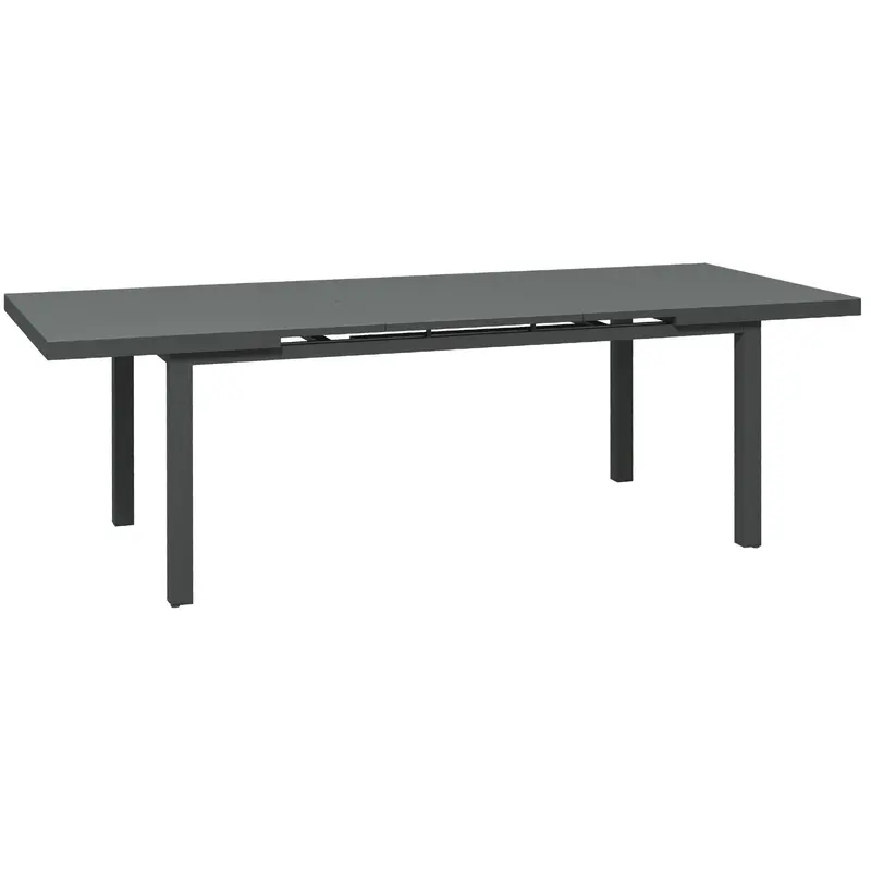 Outsunny 6–8 Person Extending Aluminum Dining Table – 246Cm Rectangular Outdoor Table For Patios & Balconies, Charcoal Grey 1