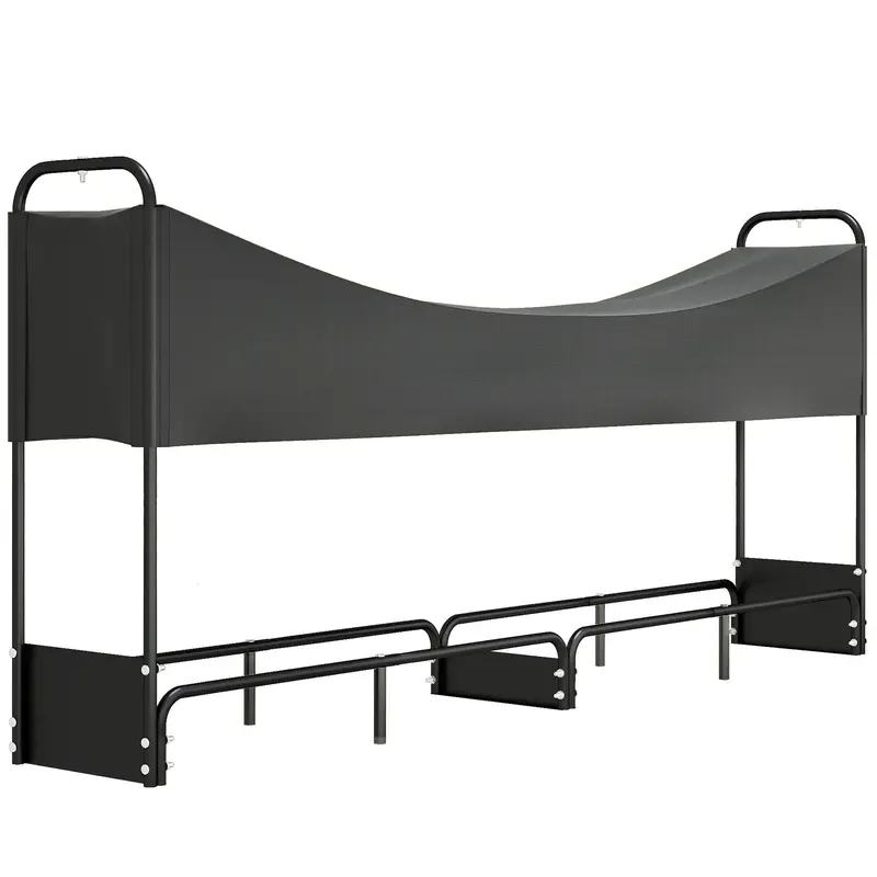 Outsunny 8.5 Ft Waterproof Firewood Rack – 300 Kg Capacity With 600D Oxford Cover, Black 1